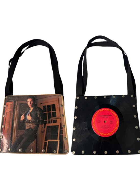 None Handbags - RARE Bruce Springsteen Vintage Vinyl Record Handbag “The River”
